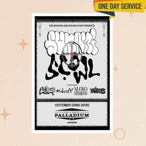 Sunami X Scowl October 22 2025 Hollywood Palladium Poster